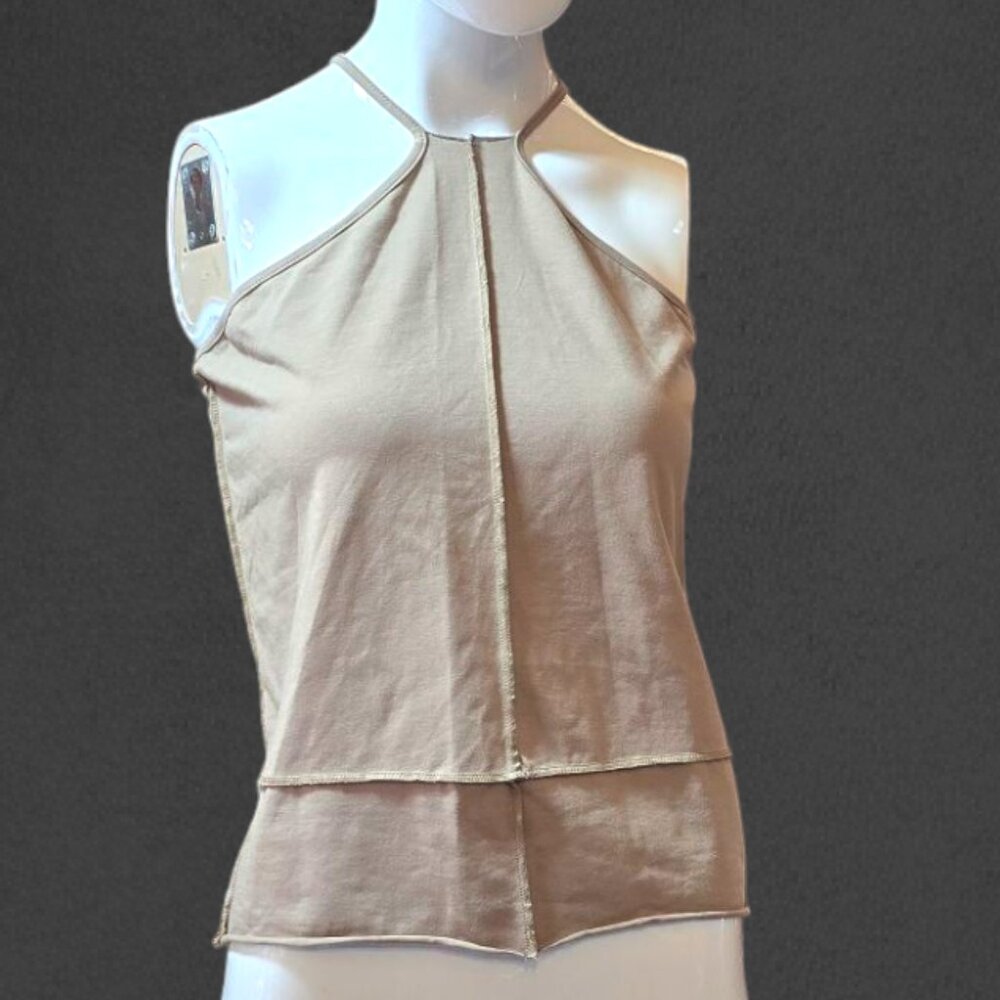 🏷️NWT   -  GILDED INTENT Tan Halter Strappy Tank sz XL  -  NWT🏷️